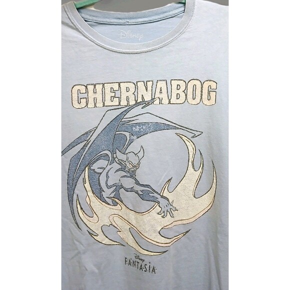 Disney Fantasia Chernabog T-Shirt Men’s L Oversized Distressed Faded HTF Vintage - Picture 3 of 11